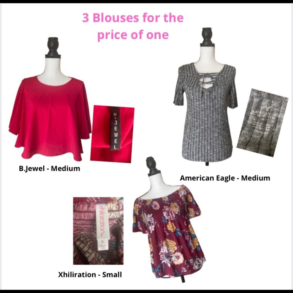3 Blouses for the price of one